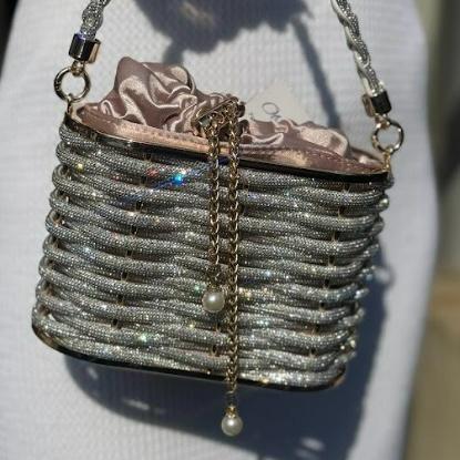 CLUTCH REDONDA CESTA PRATA