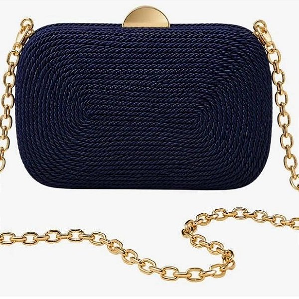 CLUTCH CORDA AZUL MARINHO
