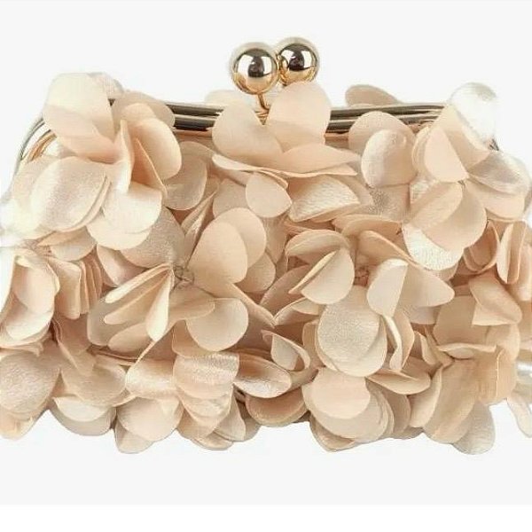 BOLSA PETALAS FLOR FECHO CARTEIRA OFF