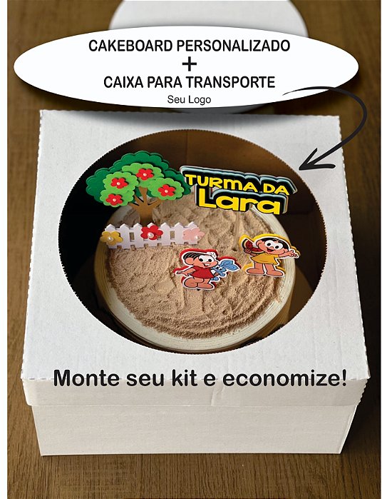 Monte seu kit Cakeboard + Caixa para transportar