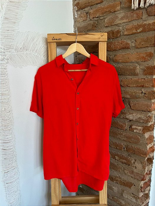 Camisa Linho Vermelho Paixão