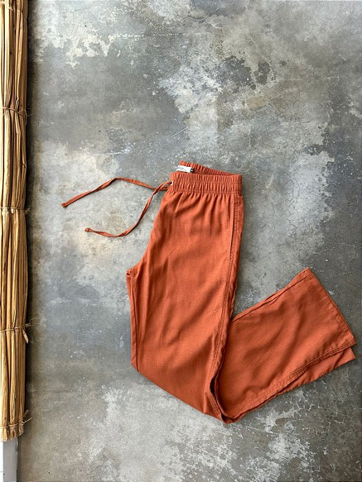 Calça Linho Sagi 2.0 - Marrom Avelã