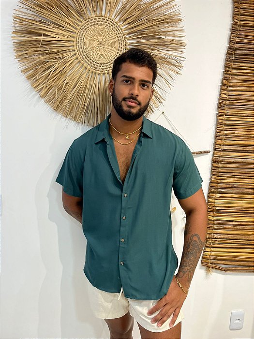 Camisa Viscose  Verde Jade