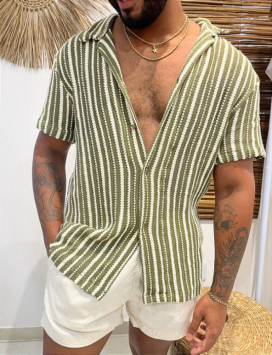 Camisa Crochê Resort - Verde