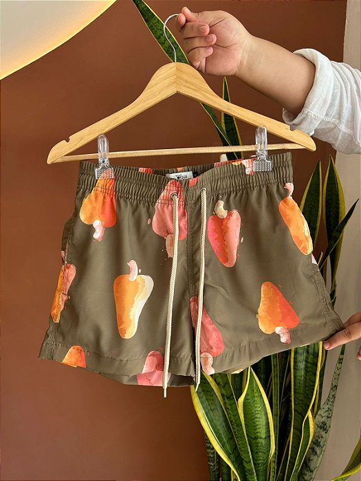 Short Praia - Chuva de Caju VERDE