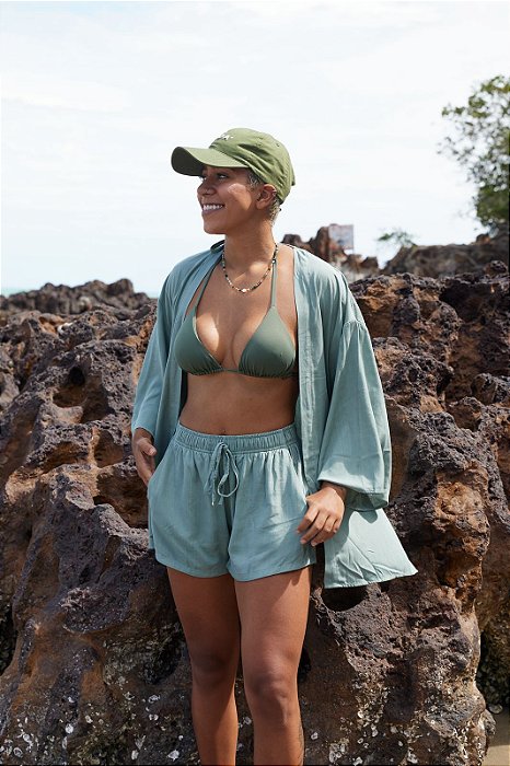Kimono Verde Água