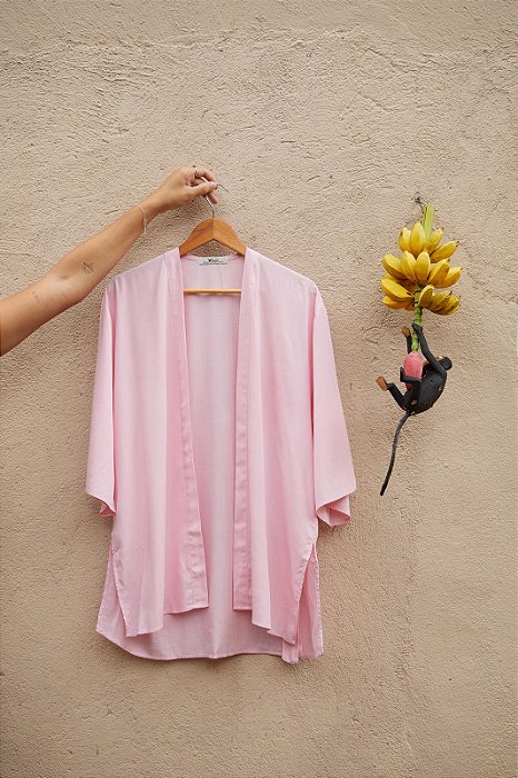 Kimono Viscose Rosa Seco