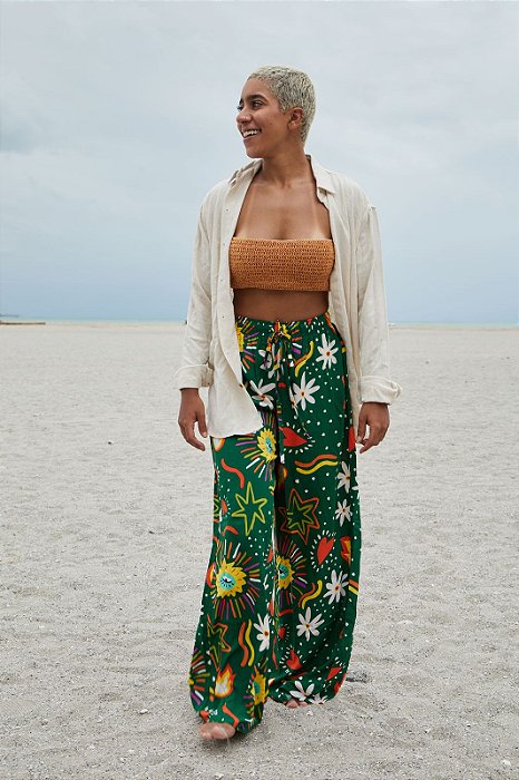 Calça Pantalona Magia Tropical
