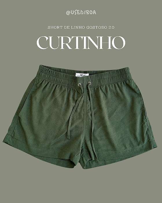 Short linho Gostoso 2.0 - Verde Militar