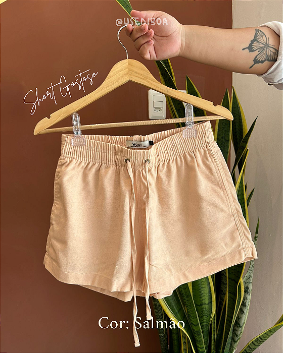 Short linho Curto Gostoso 2.0 - Salmão