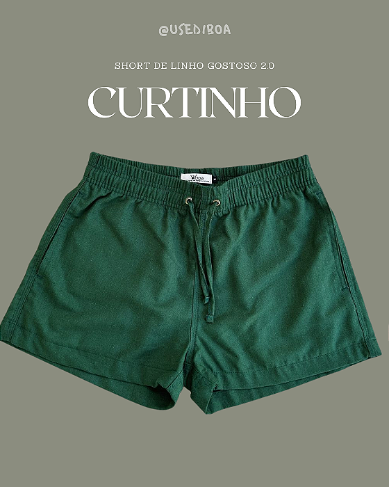 Short linho Gostoso 2.0 - Verde Bandeira