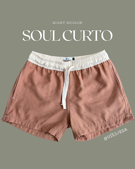 Short SOUL curto BICOLOR - Capuccino