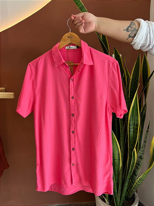 Camisa Linho Chicletinho