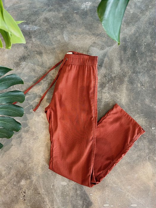 Calça Linho Sagi 2.0 - Conhaque