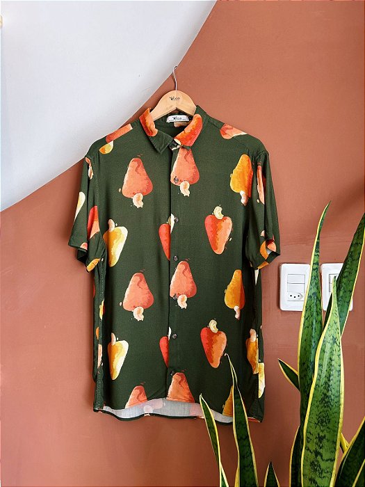 Camisa Chuva de Caju Verde