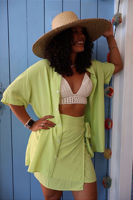 Camisa Viscose Verde Lima
