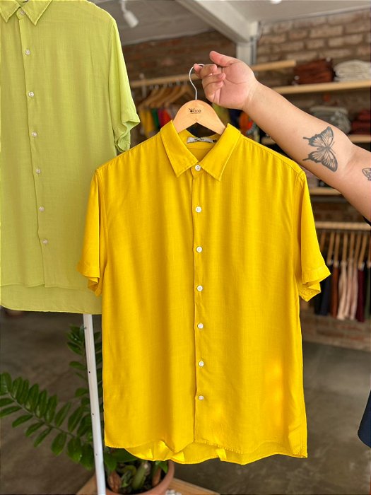 Camisa Viscose Amarelo Cuscuz
