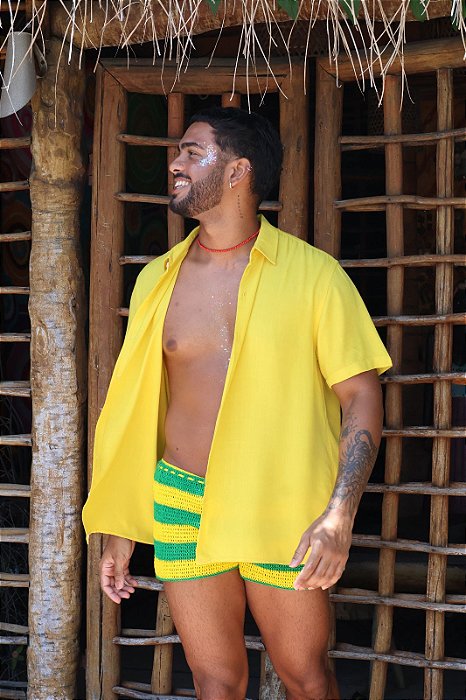 Camisa Viscose Amarelo Cuscuz