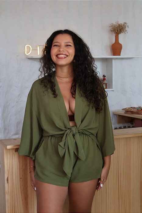 Short Pirangi Viscose - Verde Musgo