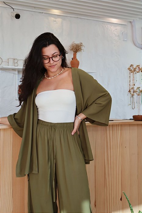 Kimono Verde Musgo