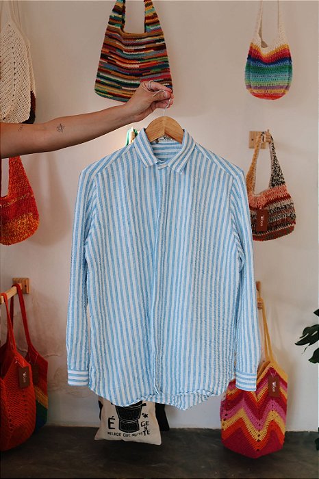 Camisa ML Anarruga Blue Stripes