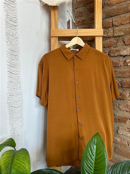 Camisa Viscose Mostarda