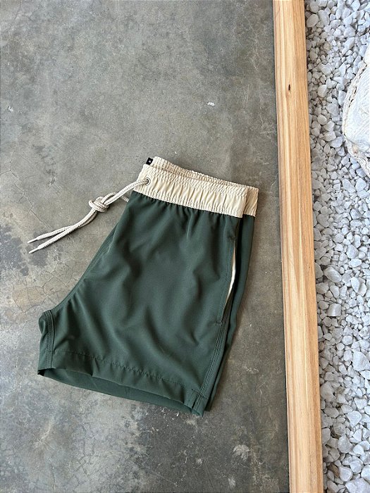 Short PRAIA BICOLOR - Verde Militar
