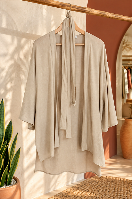 Kimono Viscose - Palha