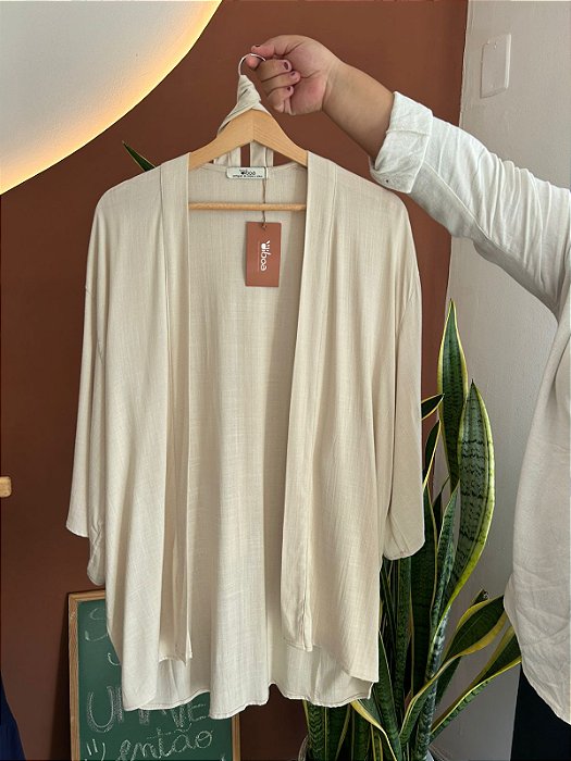 Kimono Viscose - Marfim