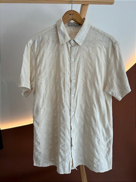 Camisa Texturizada Algodão Aura - Cru