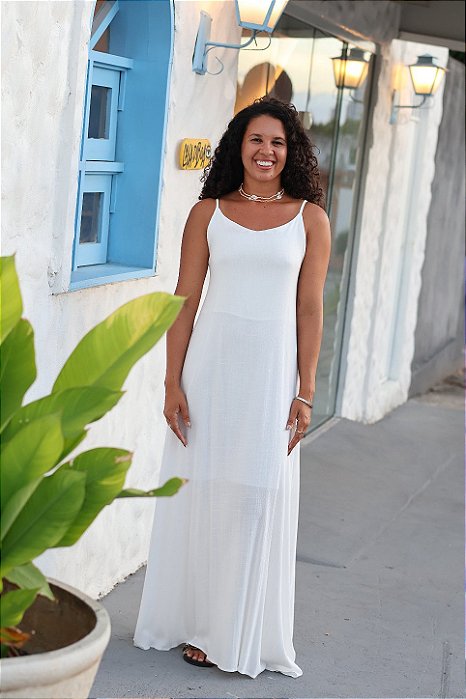 [COLORIDA] Vestido Longo Floripa Branco