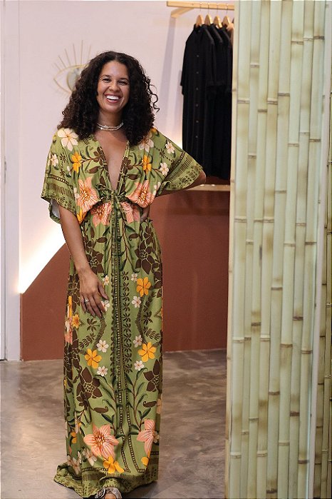 [COLORIDA] Vestido Longo Aurora Tropicália