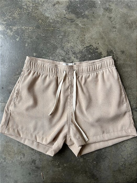 Short RETRÔ Veludo Cotelê - Nude