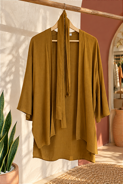 Kimono Viscose - Mostarda