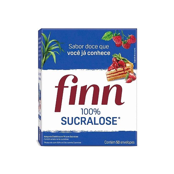 Adoçante Finn Pó Sucralose C/50 Envelopes Pequenos
