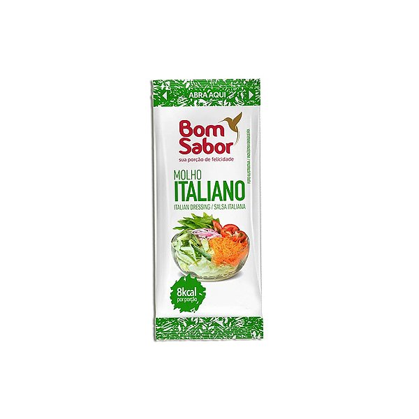 Molho Italiano Bom Sabor Em Sachê Caixa Fechada