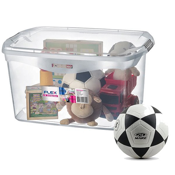 Organizadora Plástica Transparente 68L Sanremo Flex