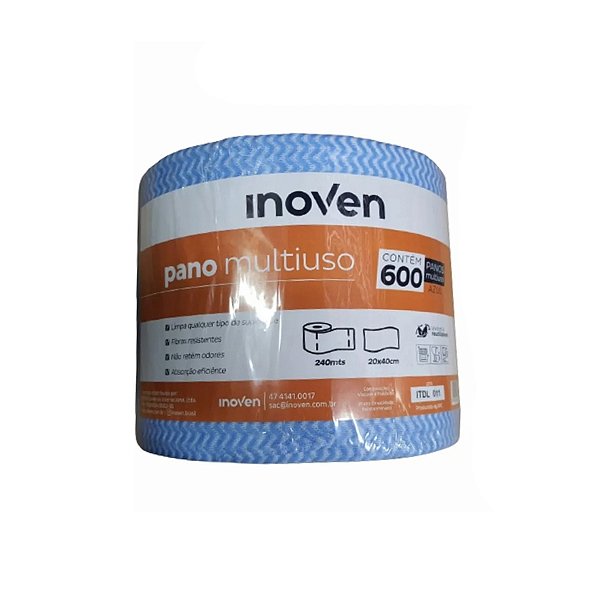 Pano Multiuso Em Rolo 600u 20x40 Inoven