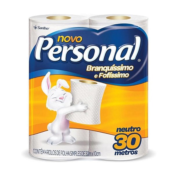 Papel Higiênico Personal Neutro F.simples C/4 Rolos