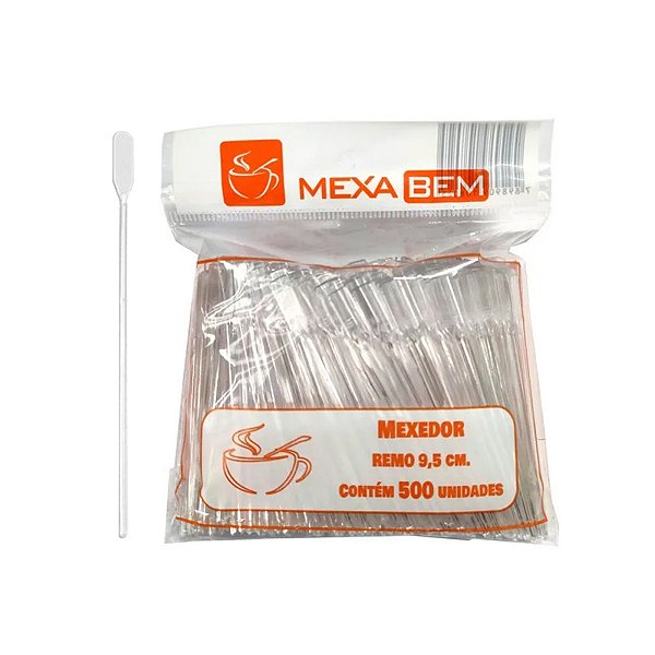 Pazinha Mexedor De Café 9 Cm Com 500 unidades