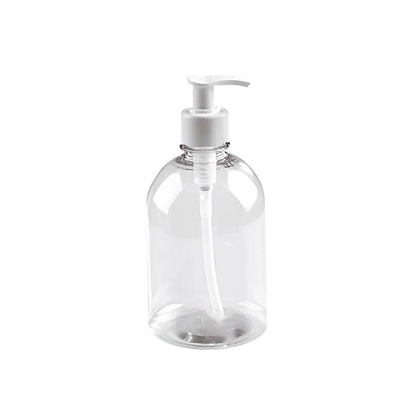 Pote Saboneteira Dispenser Resistente Transparente Com Ejetor Branco