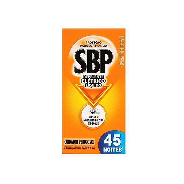 Repelente Elétrico Líquido Sbp Caixa 35ml Cada Refil