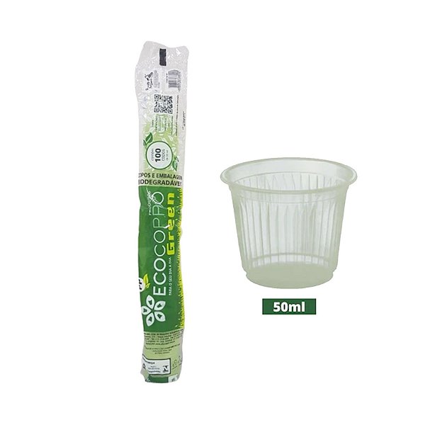 Copo Biodegradável 50ml Ecocoppo Green 100un