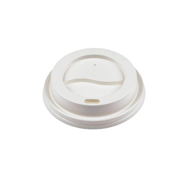 Tampa Plástica Branca Copo De Papel 210ml 50 Un
