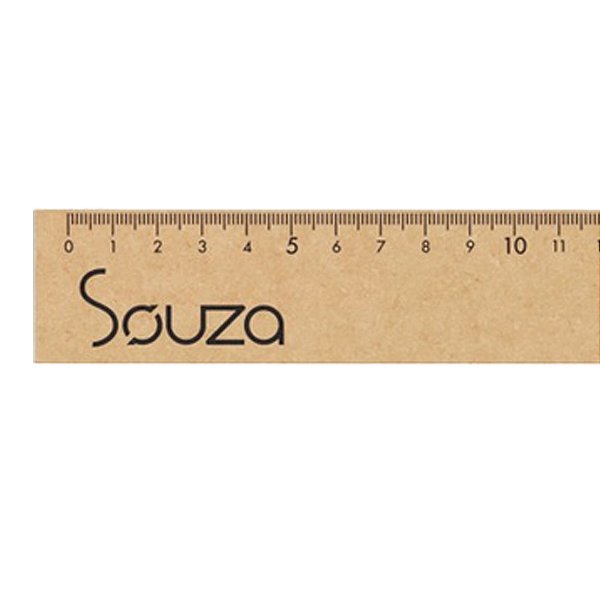 Regua Souza 30 cm Madeira Mdf resistente