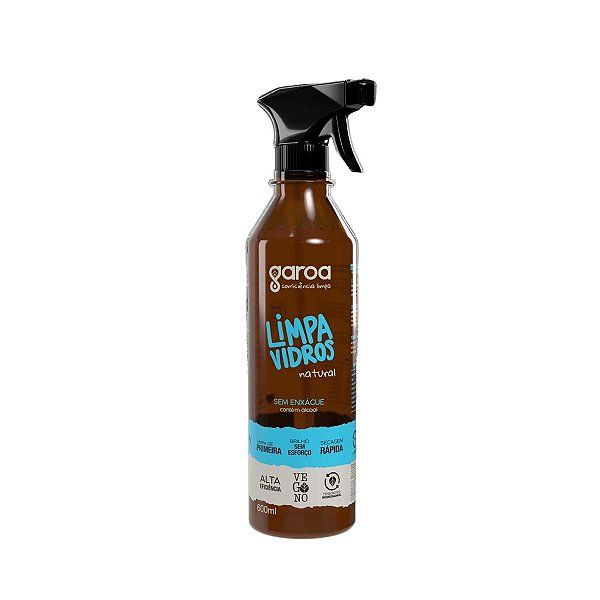 Limpa Vidros Garoa Natural Vegano Biodegradável 600 ml