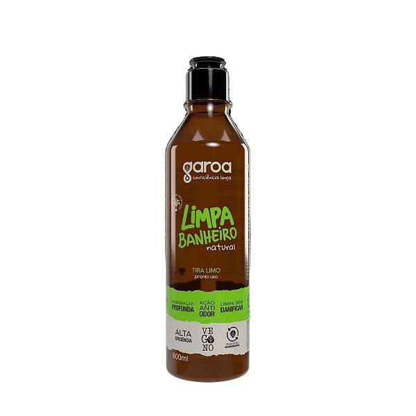 Limpa Banheiro Garoa Natural Vegano Bio Capim e Limão 600ml