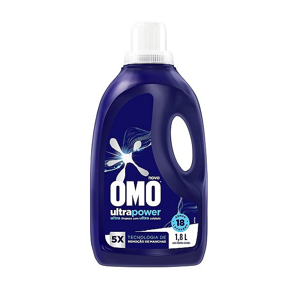 Lava Roupas Omo Líquido Ultra Power Brancura 1,8 L