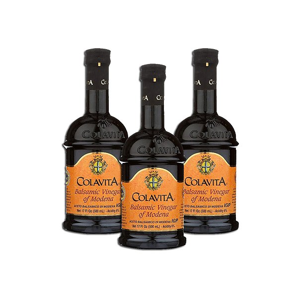 Aceto Balsâmico Di Modena Igp 500ml Colavita Kit 3