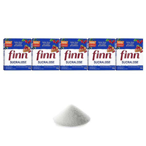Adoçante Finn Pó Sucralose C 50 Envelopes Kit 5